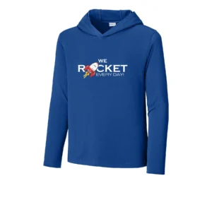 We Rocket Every Day Youth Long Sleeve Hooded Tee